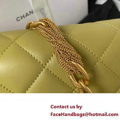 Chanel Lambskin  &  Gold-Tone Metal small flap bag yellow AS4231 2023